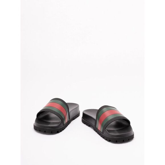 Gucci Men Slide Sandals With `Web` - Picture 2 of 5